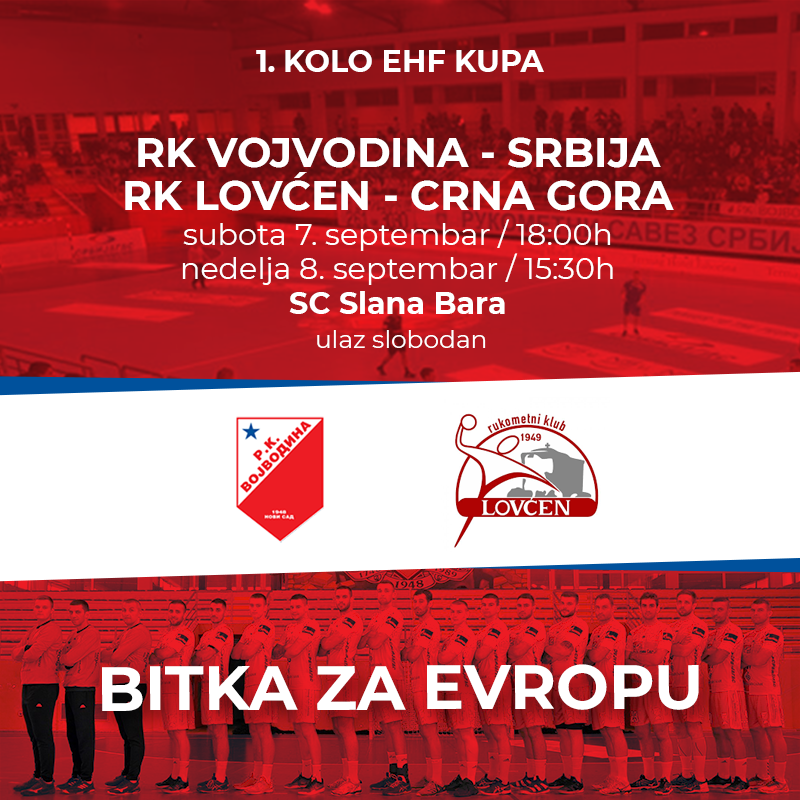 EHF: Voša – Lovćen (dvomeč u N.Sadu)