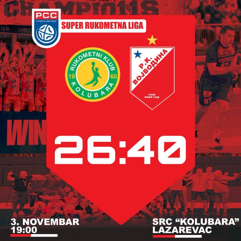 SRL: Rudar – Vojvodina 26:40