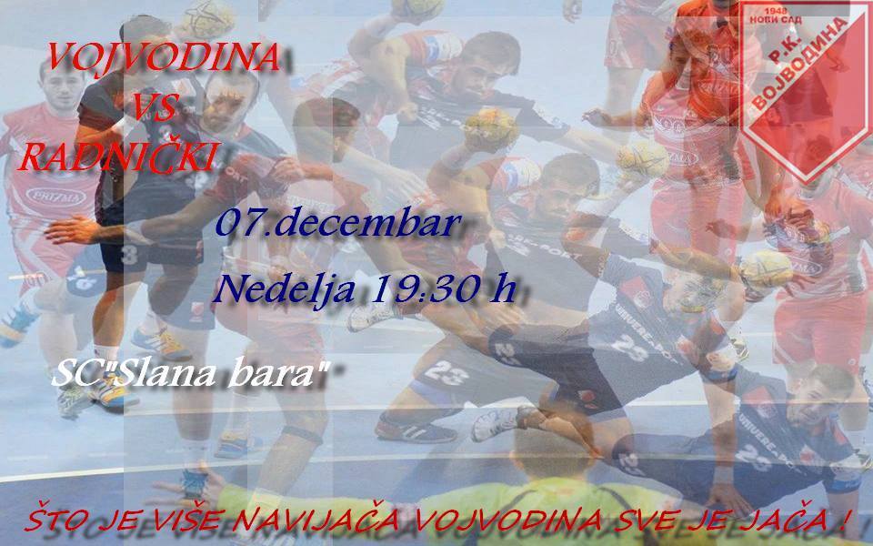 Vojvodina – Radnički, nedelja (19.30)